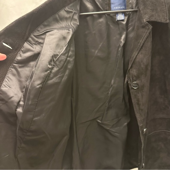 Venezia Black suede leather jacket women’s 14/16 - Picture 5 of 7